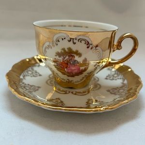 Vtg St Bavaria Courting Couple Cup and Saucer